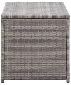 vidaXL Garden Storage Box Poly Rattan 100x50x50 cm Grey