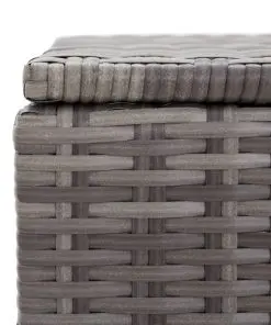 vidaXL Garden Storage Box Poly Rattan 100x50x50 cm Grey