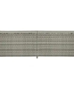 vidaXL Garden Storage Box Poly Rattan 200x50x60 cm Grey