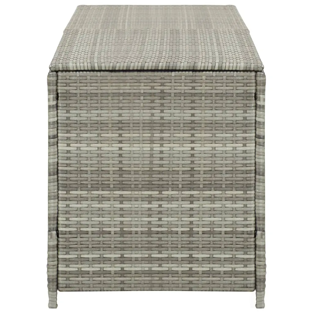 vidaXL Garden Storage Box Poly Rattan 200x50x60 cm Grey