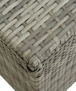 vidaXL Garden Storage Box Poly Rattan 200x50x60 cm Grey