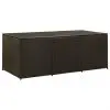 vidaXL Garden Storage Box Poly Rattan 180x90x75 cm Brown
