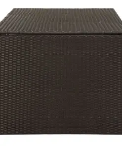 vidaXL Garden Storage Box Poly Rattan 180x90x75 cm Brown