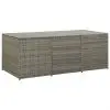 vidaXL Garden Storage Box Poly Rattan 180x90x75 cm Grey