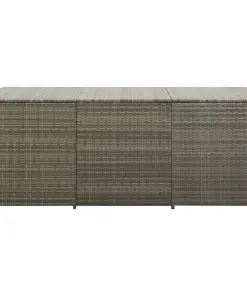 vidaXL Garden Storage Box Poly Rattan 180x90x75 cm Grey