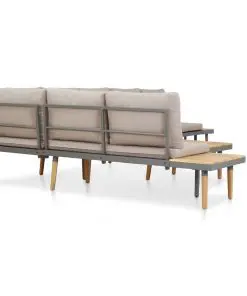 vidaXL 5 Piece Garden Lounge Set with Cushions Solid Acacia Wood Brown