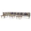 vidaXL 7 Piece Garden Lounge Set with Cushions Solid Acacia Wood