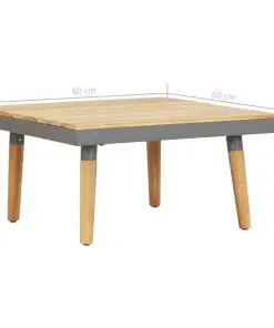 vidaXL 7 Piece Garden Lounge Set with Cushions Solid Acacia Wood