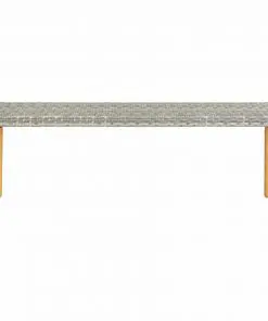 vidaXL Garden Bench 80 cm Poly Rattan Grey