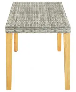vidaXL Garden Bench 80 cm Poly Rattan Grey