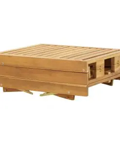 vidaXL Folding Sun Lounger with Cushion Solid Acacia Wood