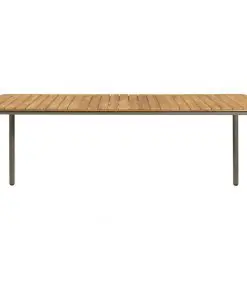 vidaXL Garden Table 200x100x72cm Solid Acacia Wood and Steel