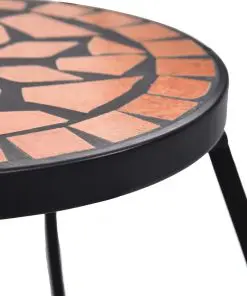 vidaXL Mosaic Tables 3 pcs Terracotta Ceramic