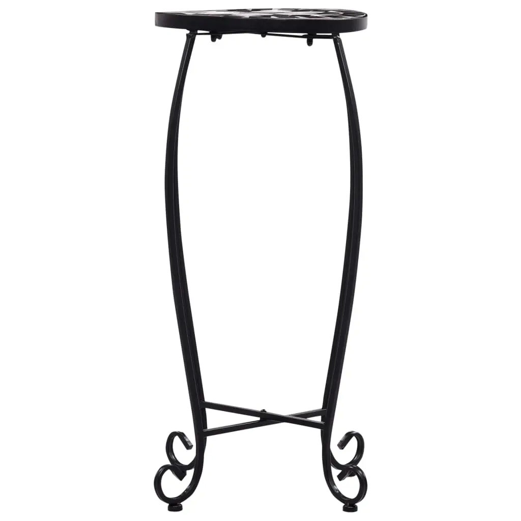 vidaXL Mosaic Tables 3 pcs Black and White Ceramic