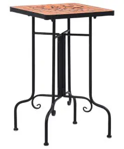 vidaXL Mosaic Side Table Terracotta Ceramic