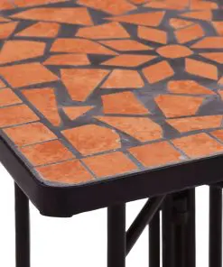 vidaXL Mosaic Side Table Terracotta Ceramic