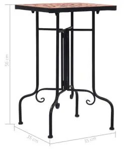 vidaXL Mosaic Side Table Terracotta Ceramic