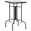vidaXL Mosaic Side Table Blue and White Ceramic