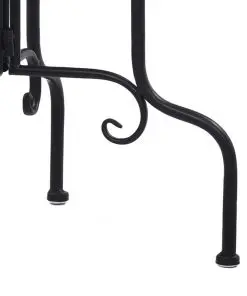 vidaXL Mosaic Side Table Black and White Ceramic