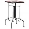 vidaXL Mosaic Side Table Terracotta and White Ceramic