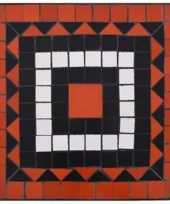 vidaXL Mosaic Side Table Terracotta and White Ceramic