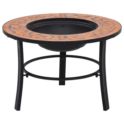 vidaXl Mosaic Fire Pit Terracotta 68cm Ceramic