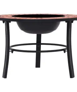 vidaXl Mosaic Fire Pit Terracotta 68cm Ceramic