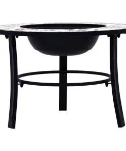 vidaXl Mosaic Fire Pit Green 68cm Ceramic