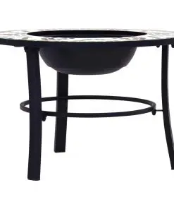 vidaXl Mosaic Fire Pit Green 68cm Ceramic