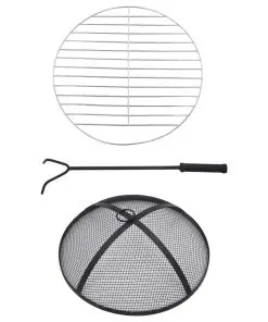 vidaXL Mosaic Fire Pit Table Terracotta 68 cm Ceramic