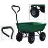 vidaXL Garden Tipping Hand Cart 300 kg 75L Green