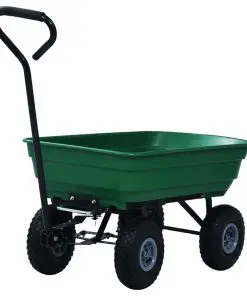 vidaXL Garden Tipping Hand Cart 300 kg 75L Green