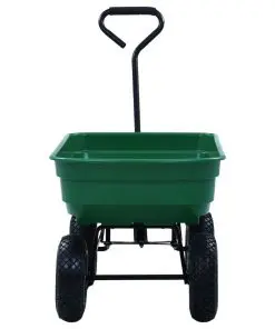 vidaXL Garden Tipping Hand Cart 300 kg 75L Green