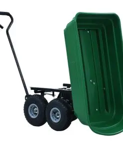 vidaXL Garden Tipping Hand Cart 300 kg 75L Green