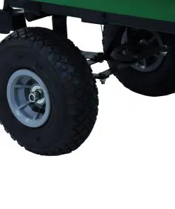 vidaXL Garden Tipping Hand Cart 300 kg 75L Green