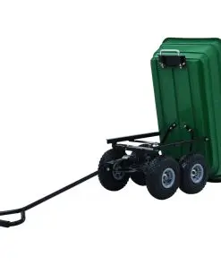 vidaXL Garden Tipping Hand Cart 300 kg 75L Green