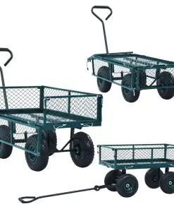 vidaXL Garden Hand Trolley Green 250 kg