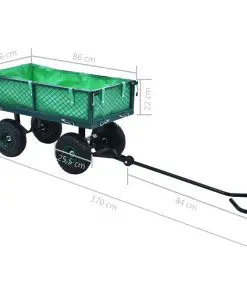 vidaXL Garden Hand Trolley Green 250 kg