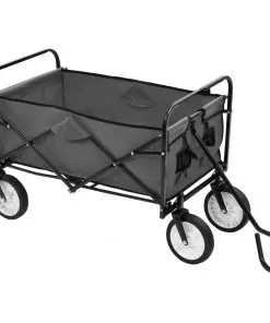 vidaXL Folding Hand Trolley Steel Grey