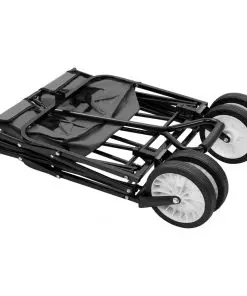 vidaXL Folding Hand Trolley Steel Grey