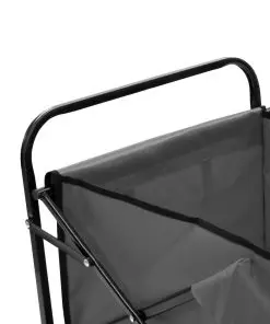vidaXL Folding Hand Trolley Steel Grey
