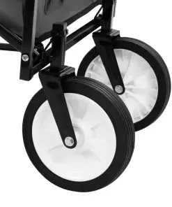 vidaXL Folding Hand Trolley Steel Grey