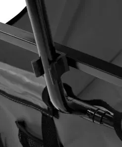 vidaXL Folding Hand Trolley with Canopy Steel Grey