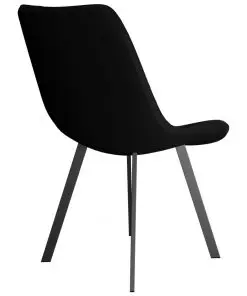 vidaXL Dining Chairs 2 pcs Black Faux Leather