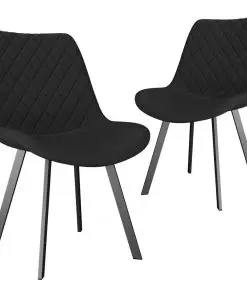 vidaXL Dining Chairs 2 pcs Grey Faux Leather