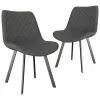 vidaXL Dining Chairs 2 pcs Light Grey Faux Leather