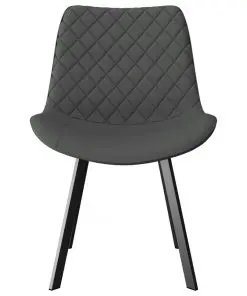vidaXL Dining Chairs 2 pcs Light Grey Faux Leather