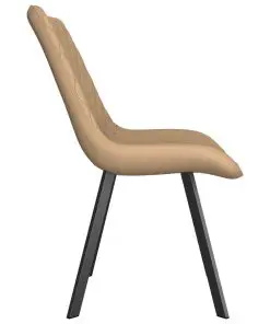 vidaXL Dining Chairs 2 pcs Cream Faux Leather