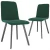 vidaXL Dining Chairs 2 pcs Green Velvet vidaXL Dining Chairs 2 pcs Green Velvet
