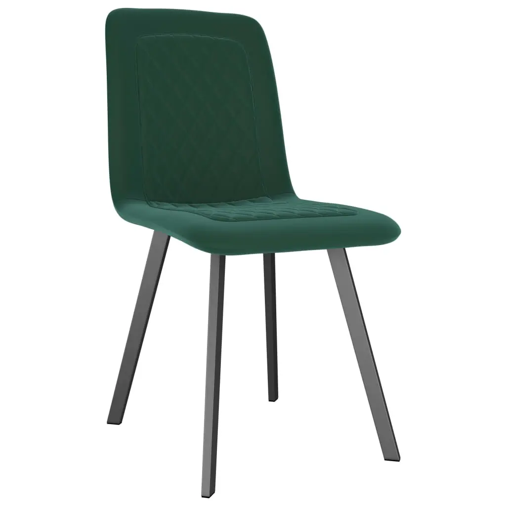 vidaXL Dining Chairs 2 pcs Green Velvet